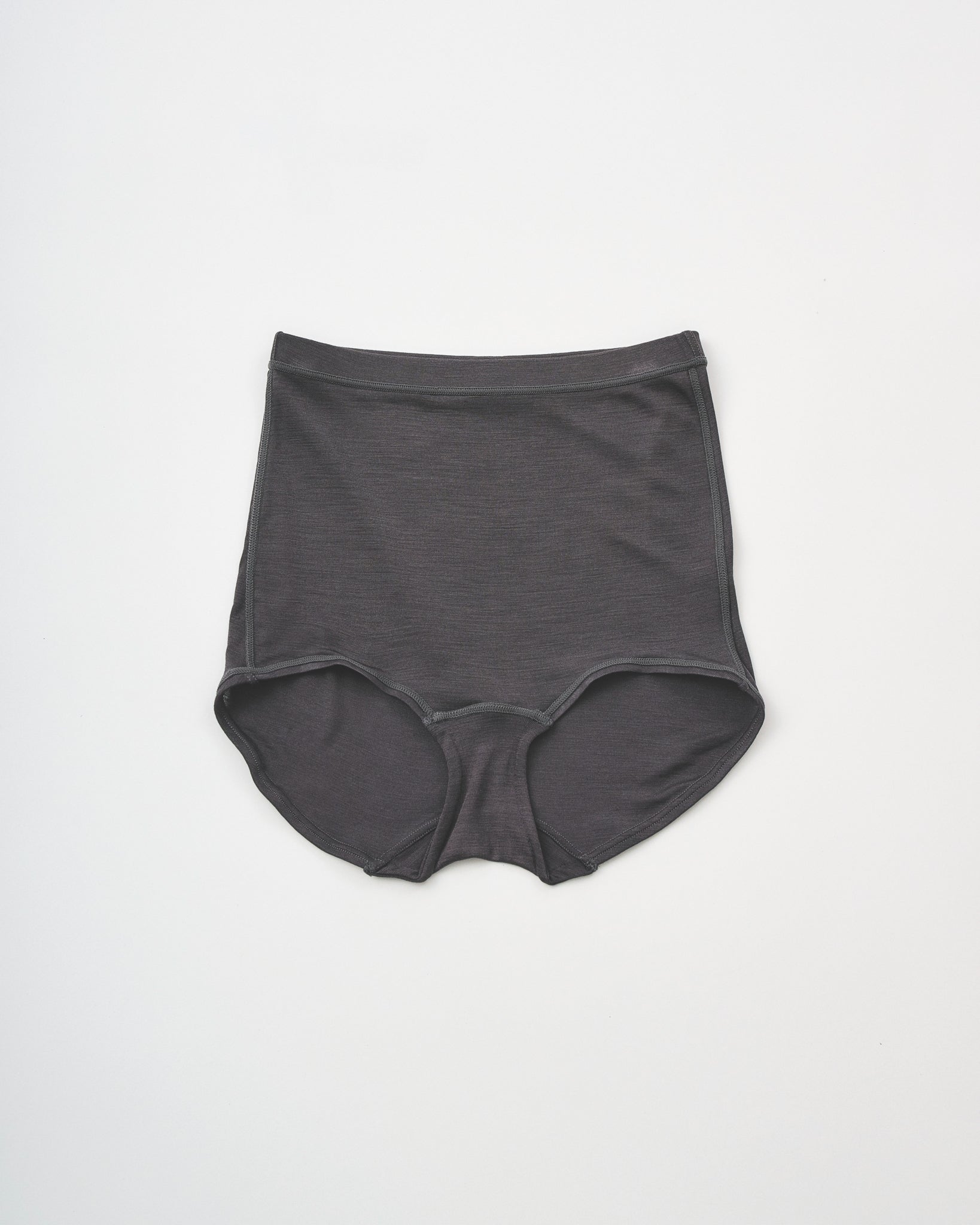 Washable Silk High Waist Shorts #Charcoal