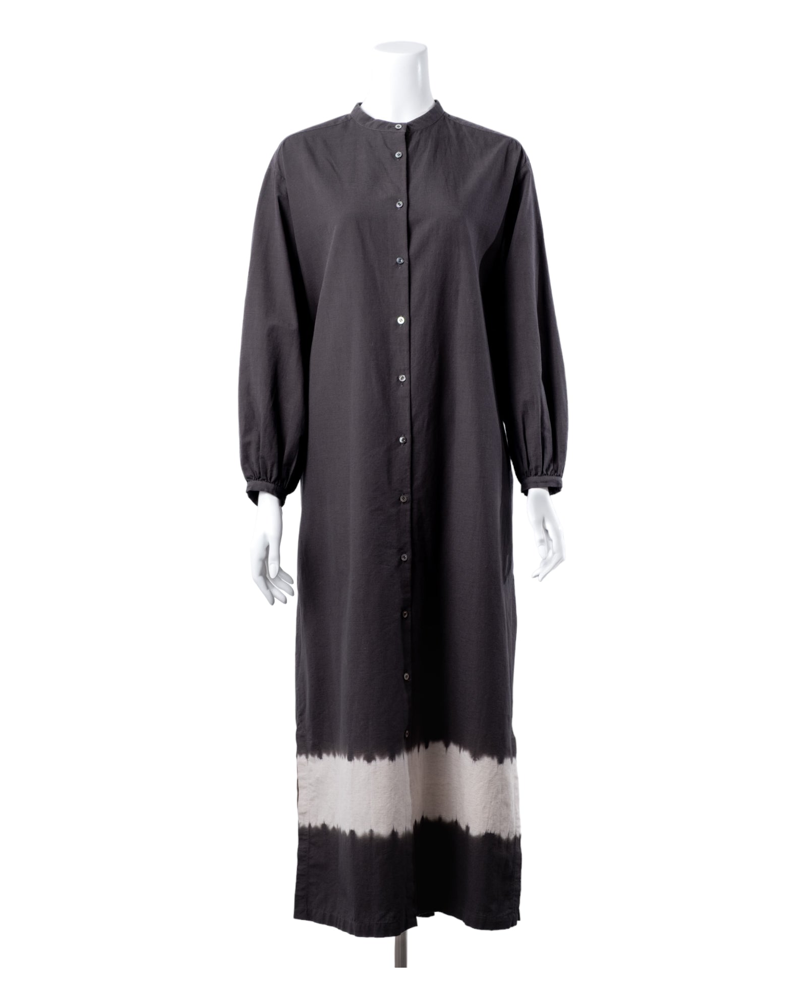 Organic Cotton × Linen Hand-dye Haori #Charcoal