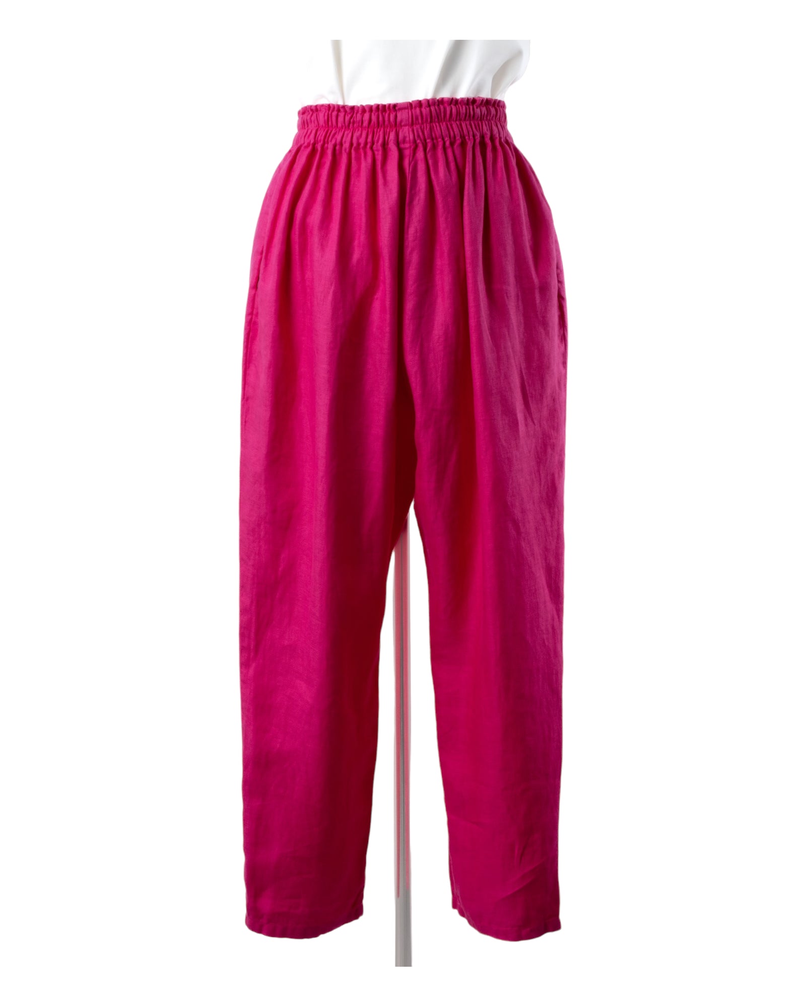 French Linen Balloon Pants #Pink