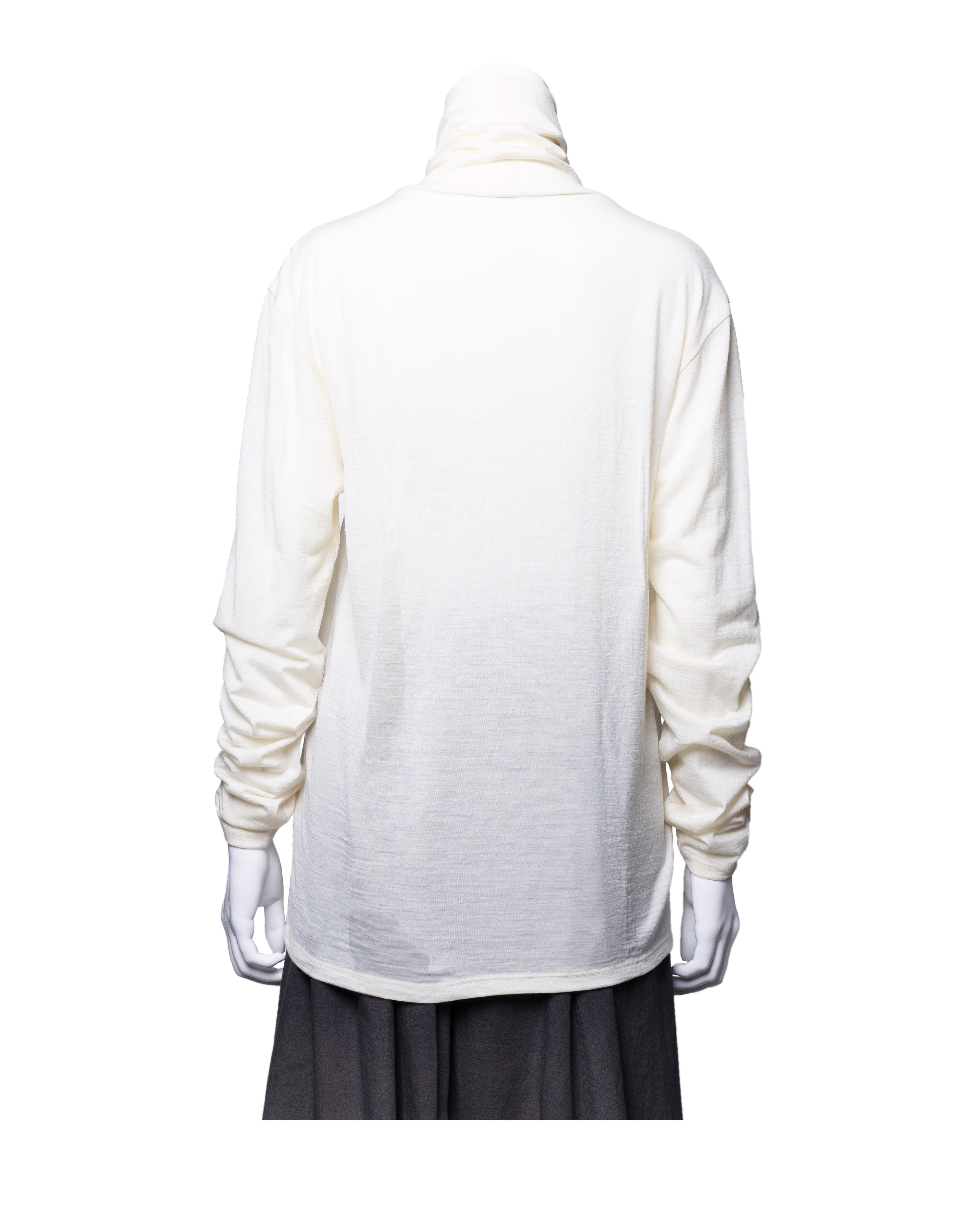 New Zealand Merino wool High Neck C&S #Eclu