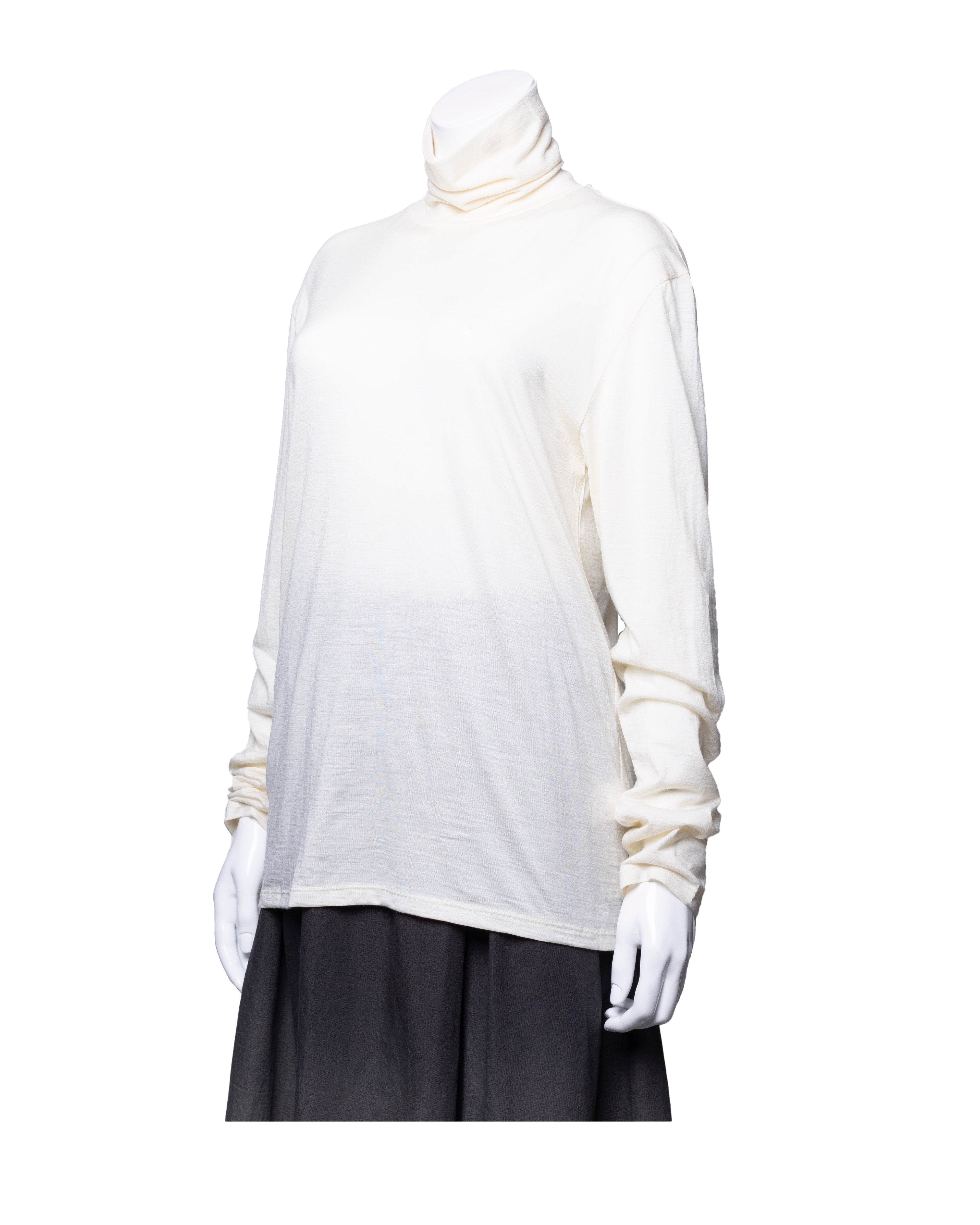 New Zealand Merino wool High Neck C&S #Eclu