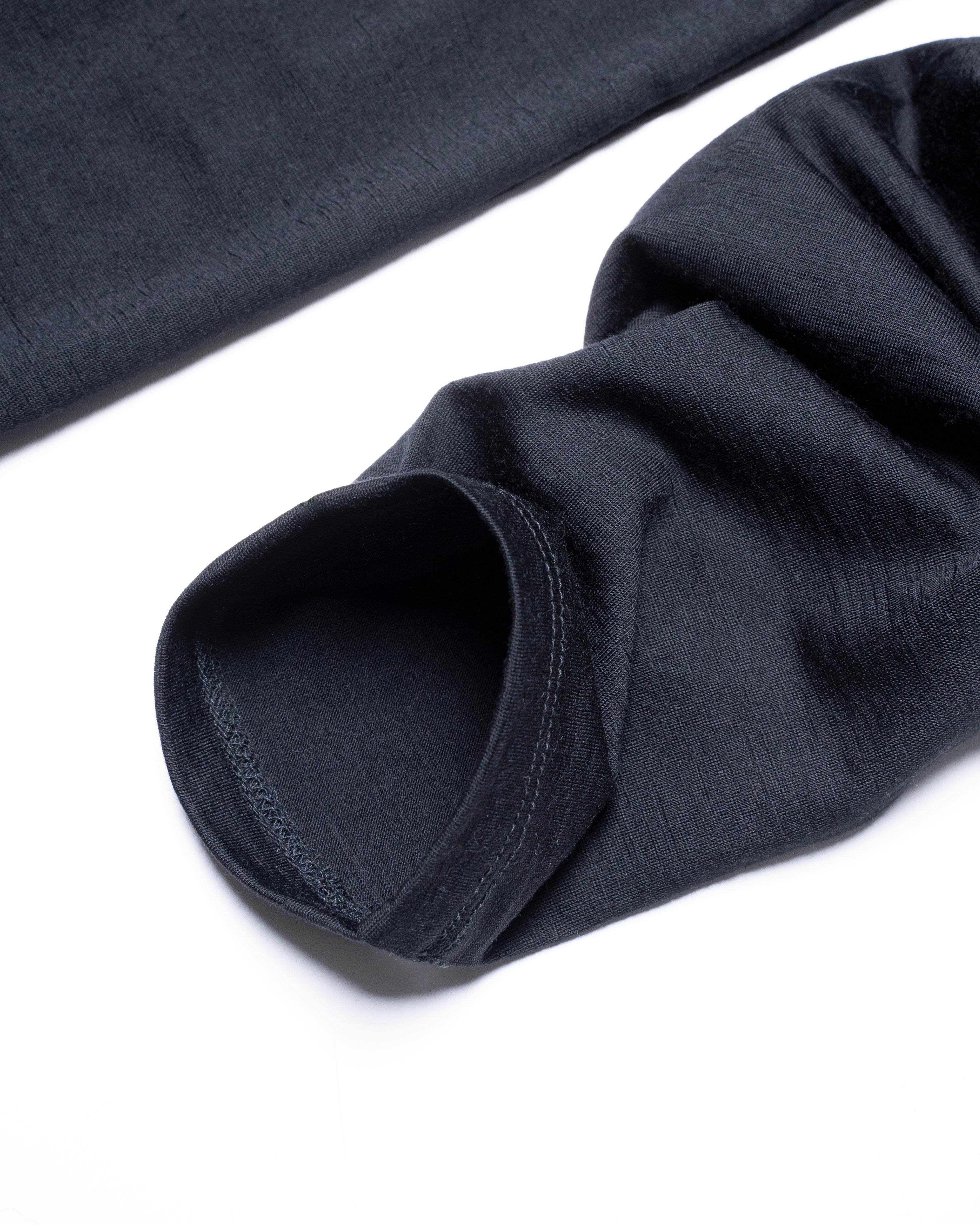 New Zealand Merino wool High Neck C&S #Black