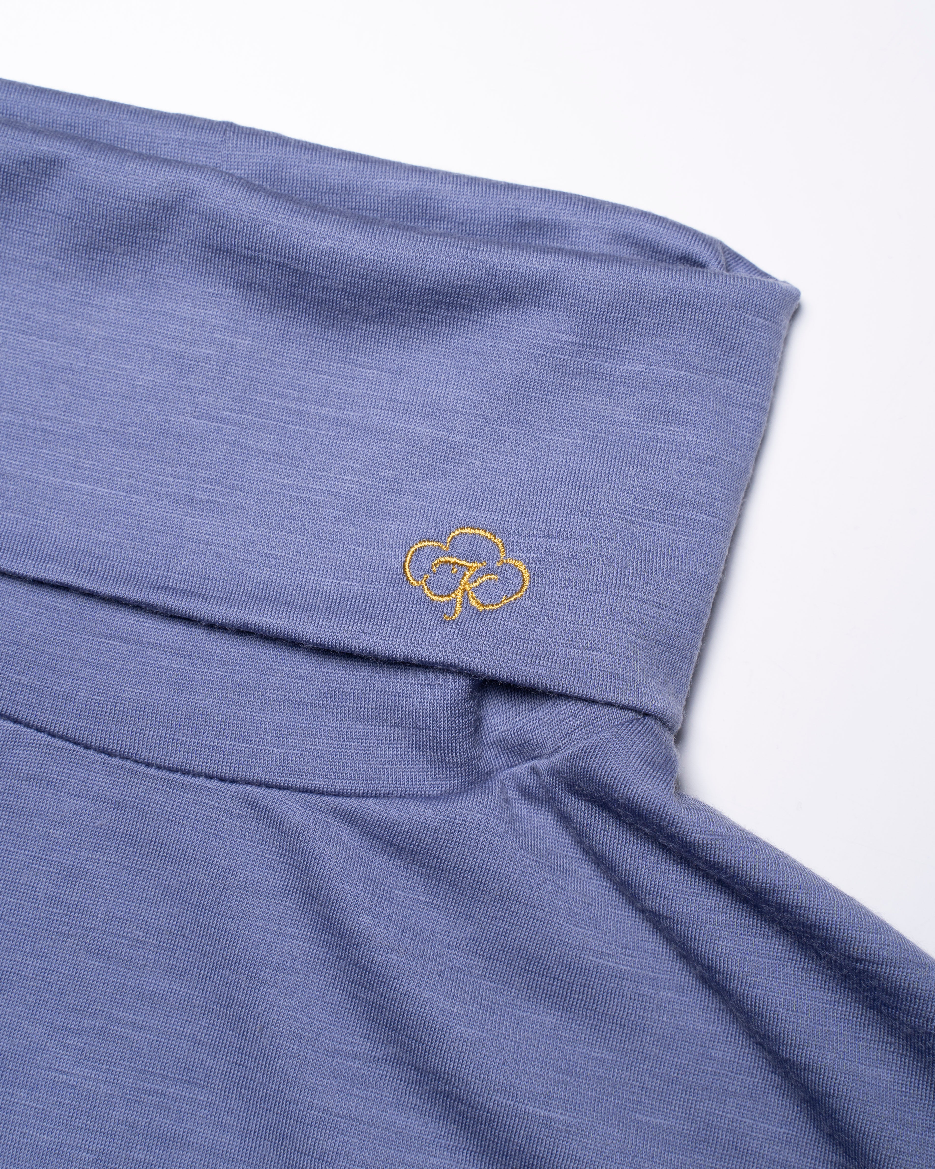 New Zealand Merino wool High Neck C&S #Blueberry