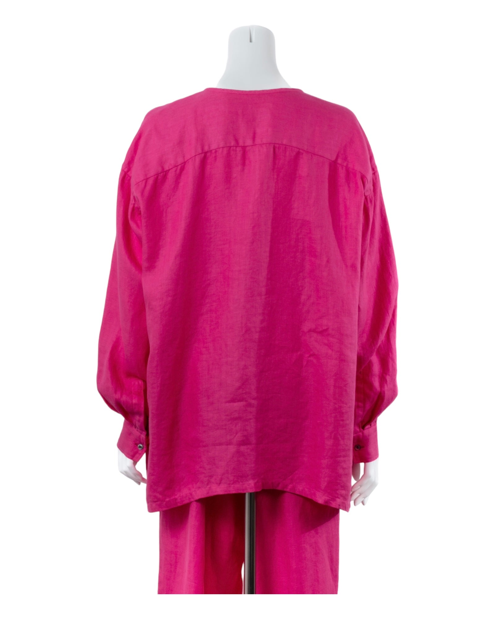 French Linen Pull Over Blouse #Pink