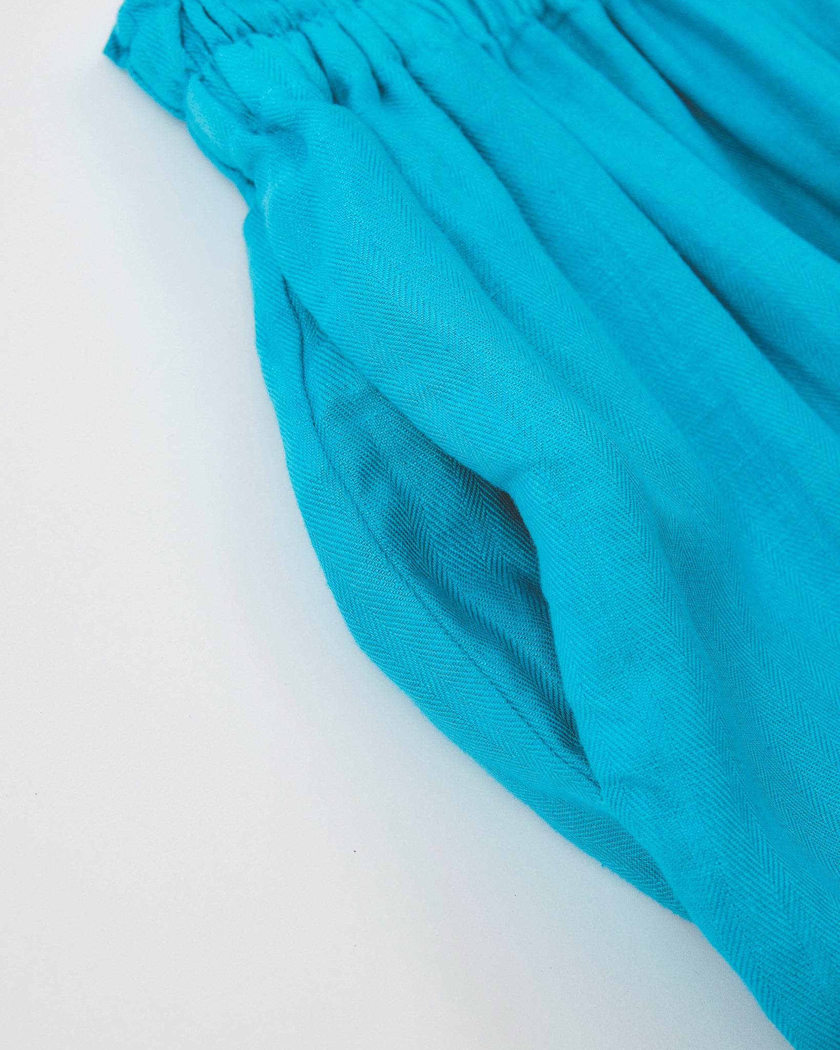 French Linen Balloon Pants #Blue