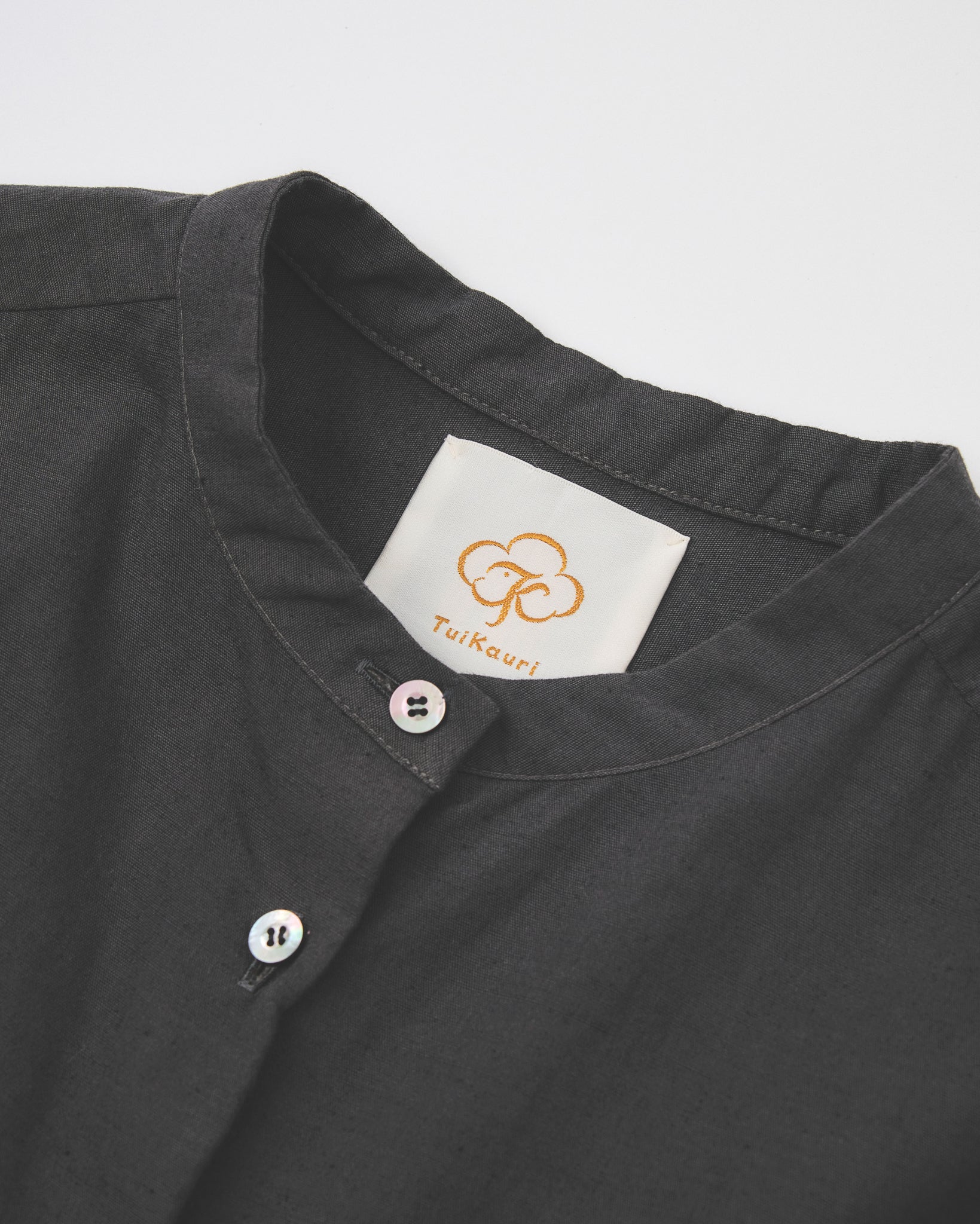 Organic Cotton × Linen Hand-dye Haori  #Charcoal