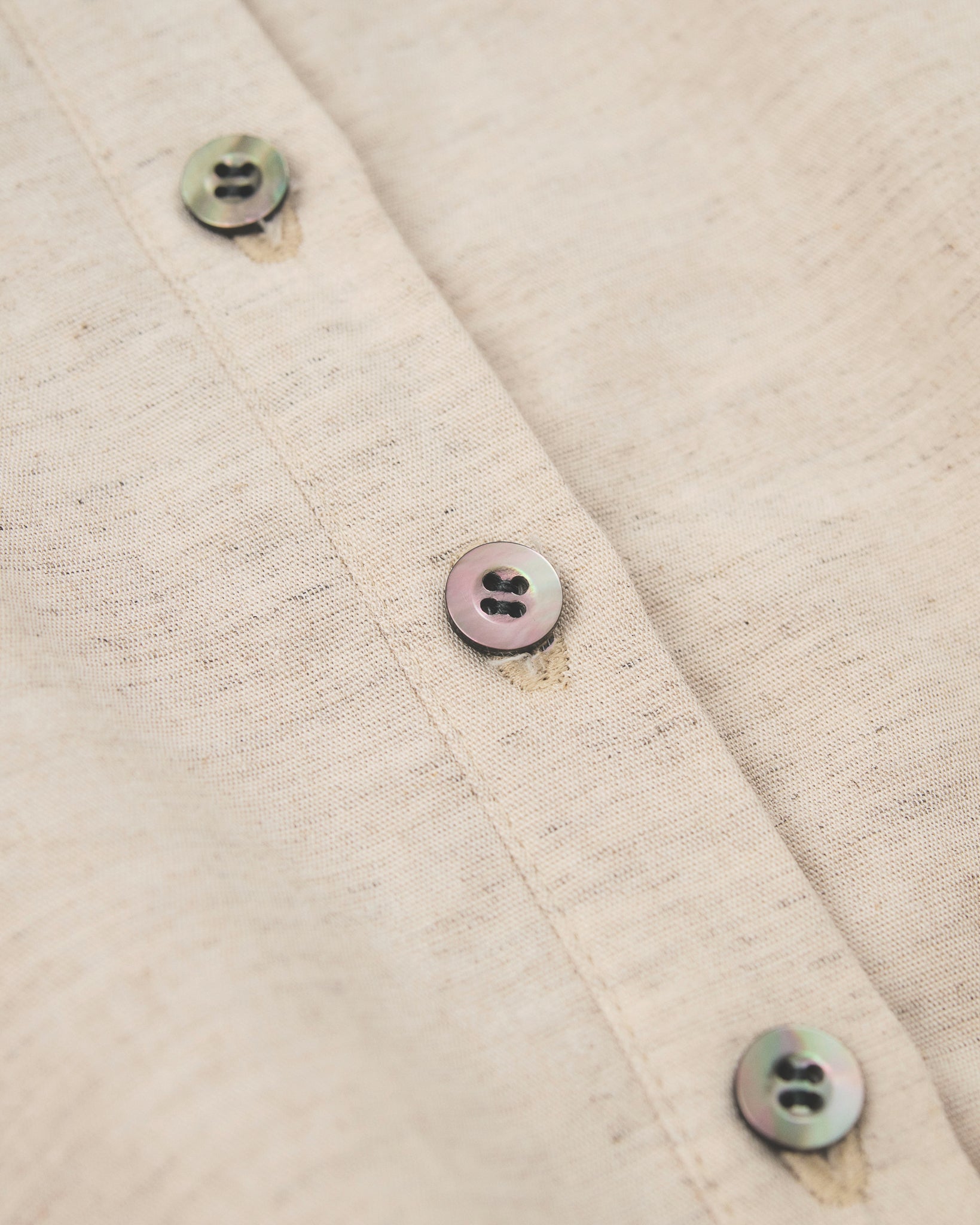 Organic Cotton × Linen Half Sleeve Shirt #Charcoal