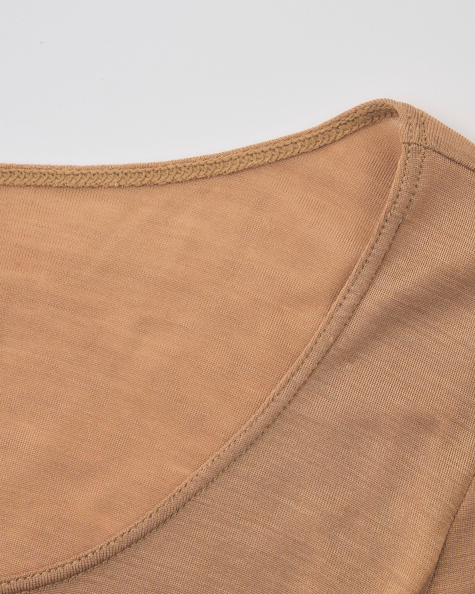 Washable Silk Long Sleeve C&S #Camel