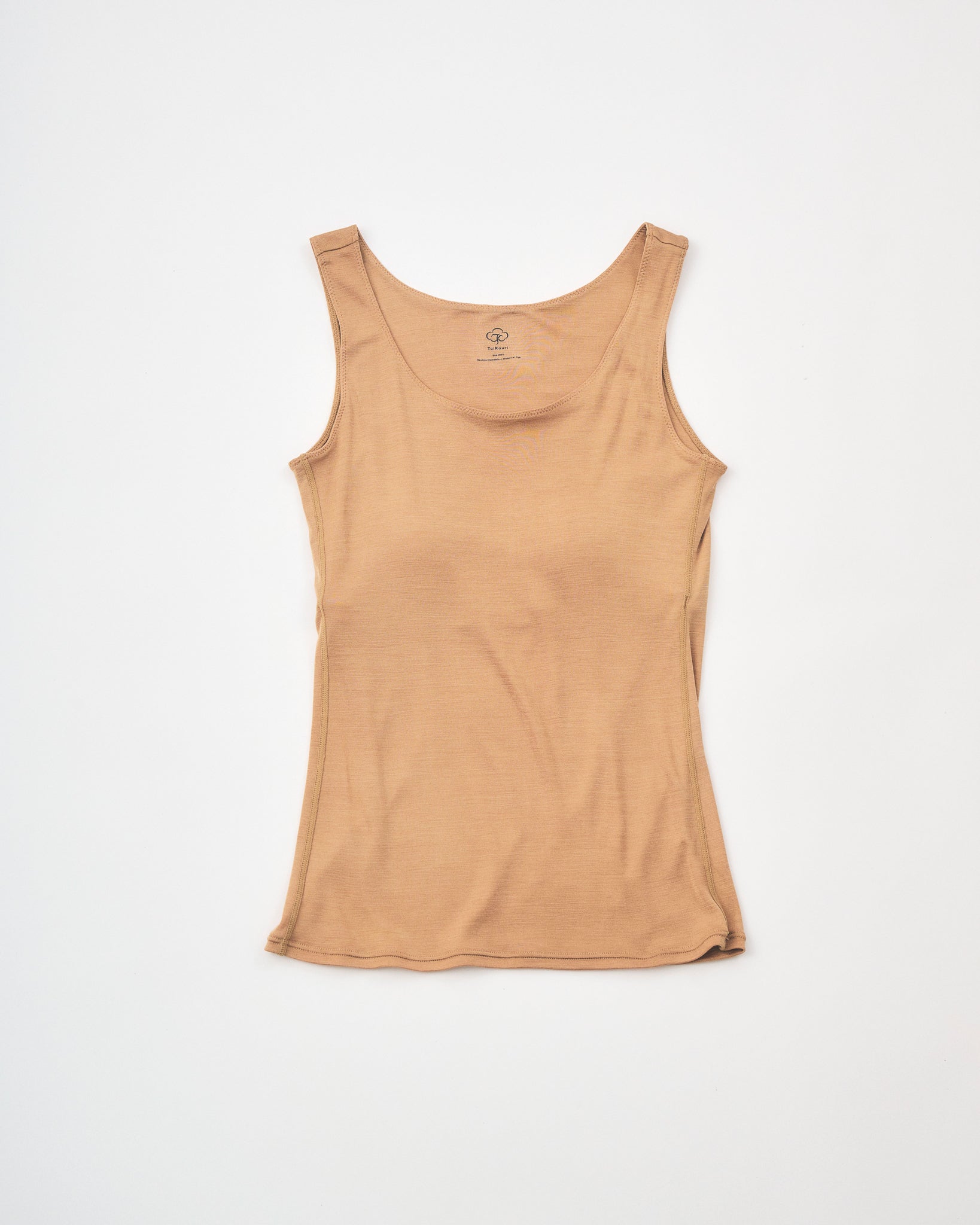Washable Silk Tank Top #Camel