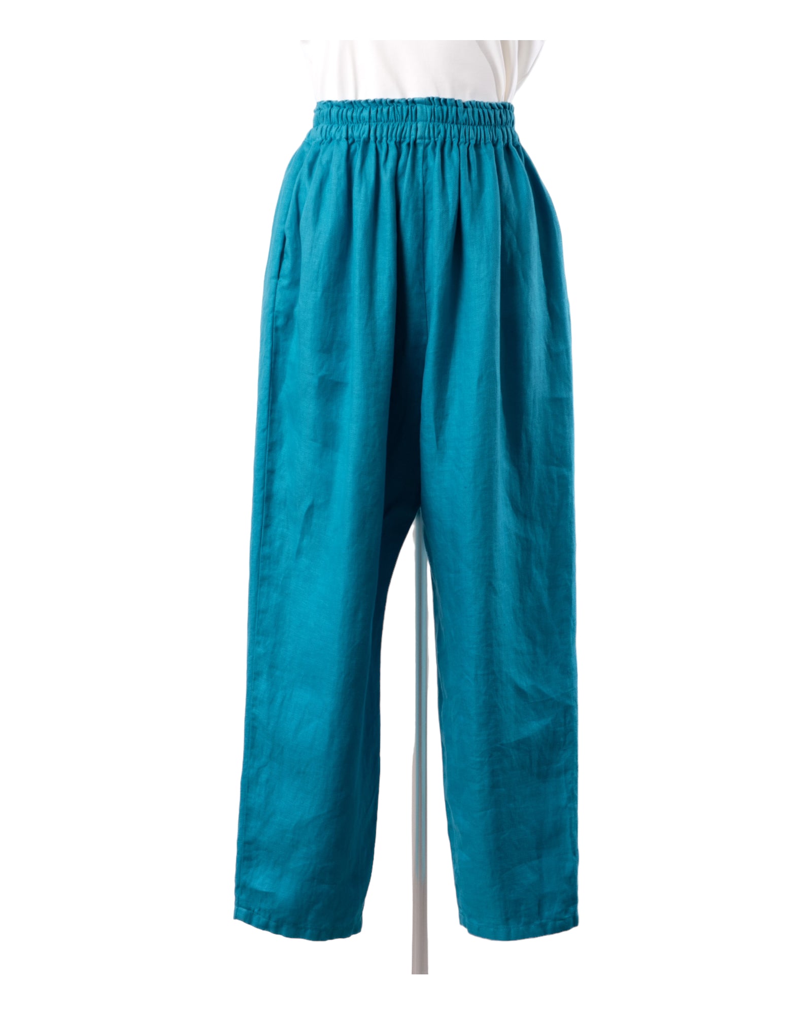 French Linen Balloon Pants #Blue