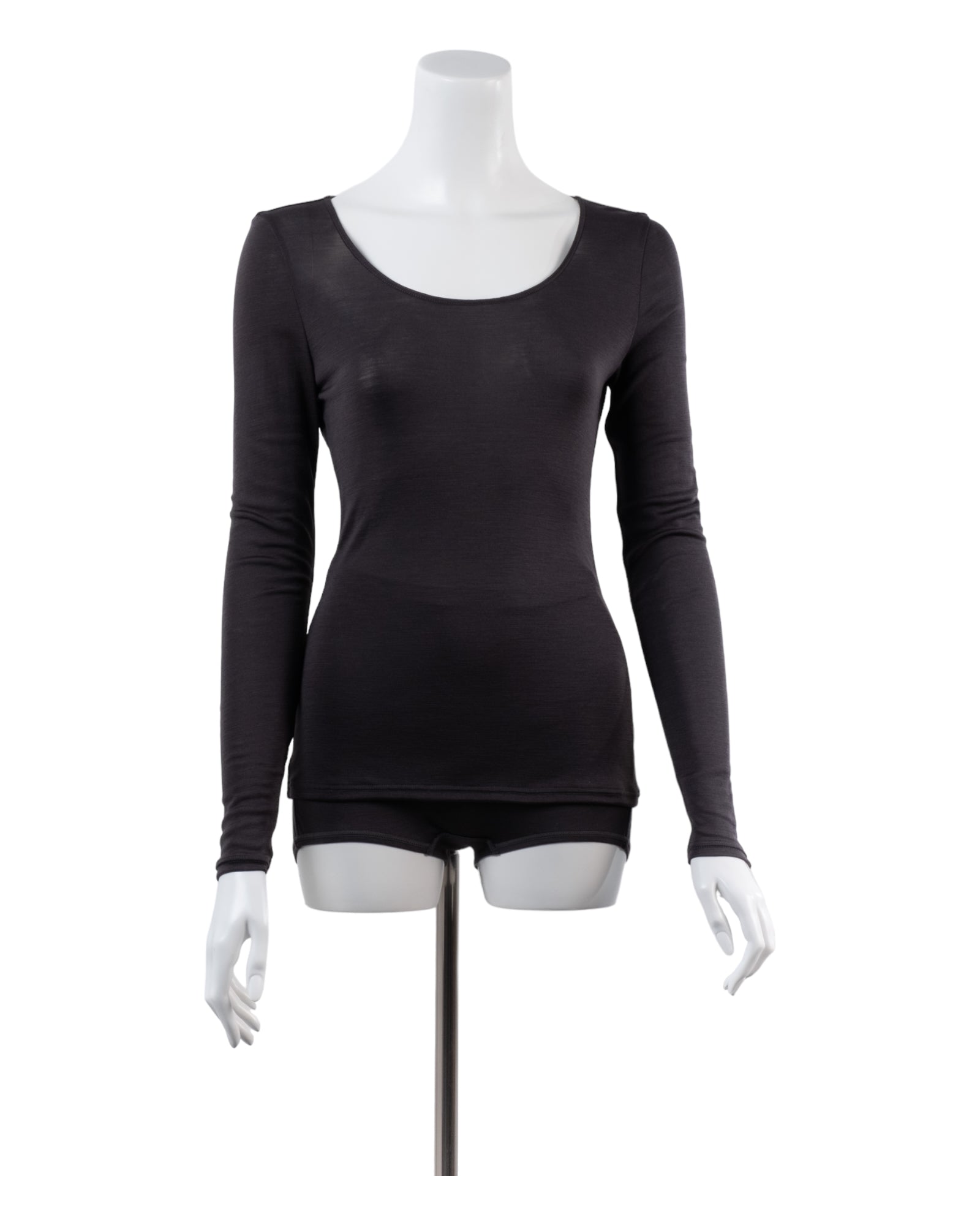 Washable Silk Long Sleeve C&S #Charcoal