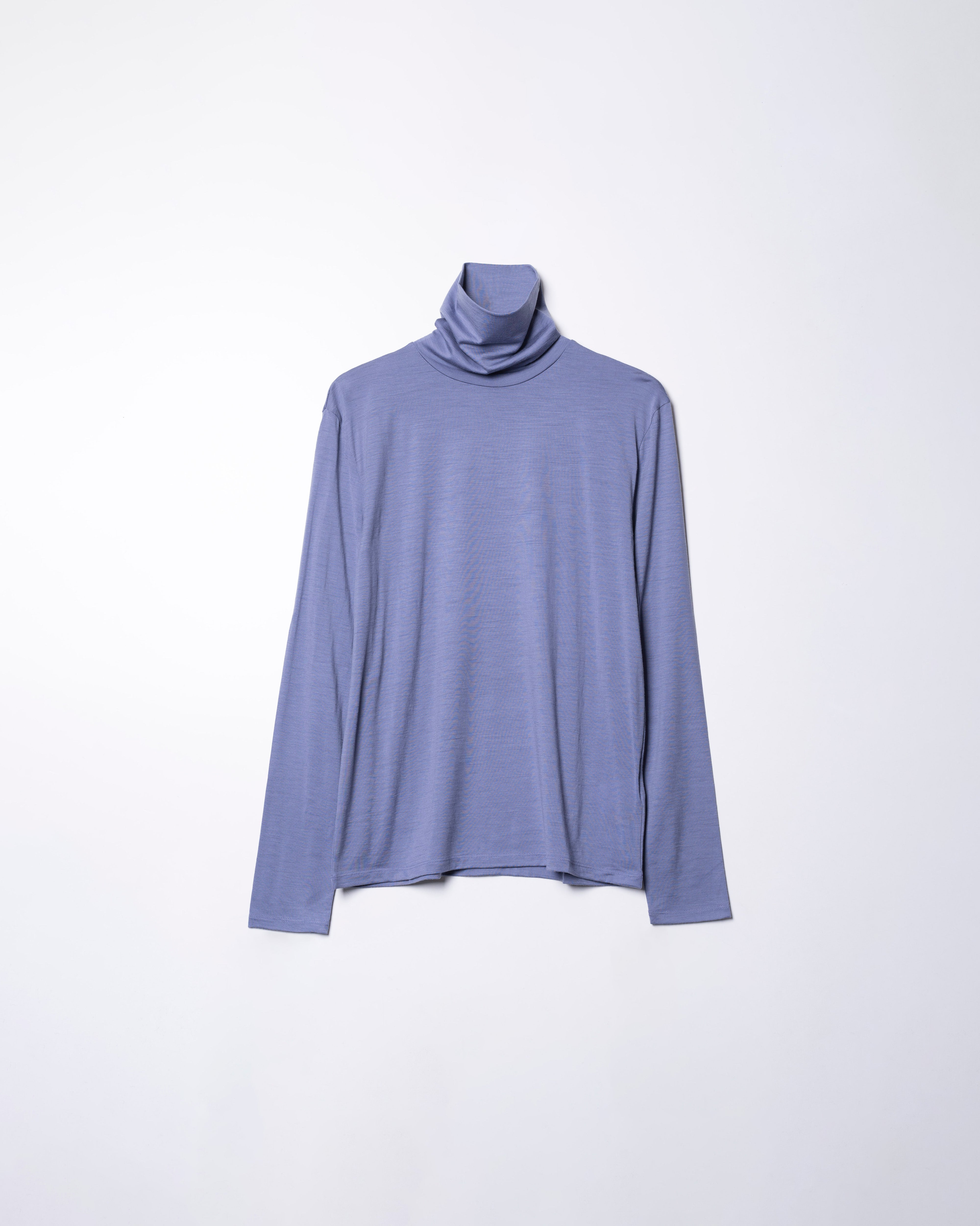 New Zealand Merino wool   High Neck C&S #Blueberry