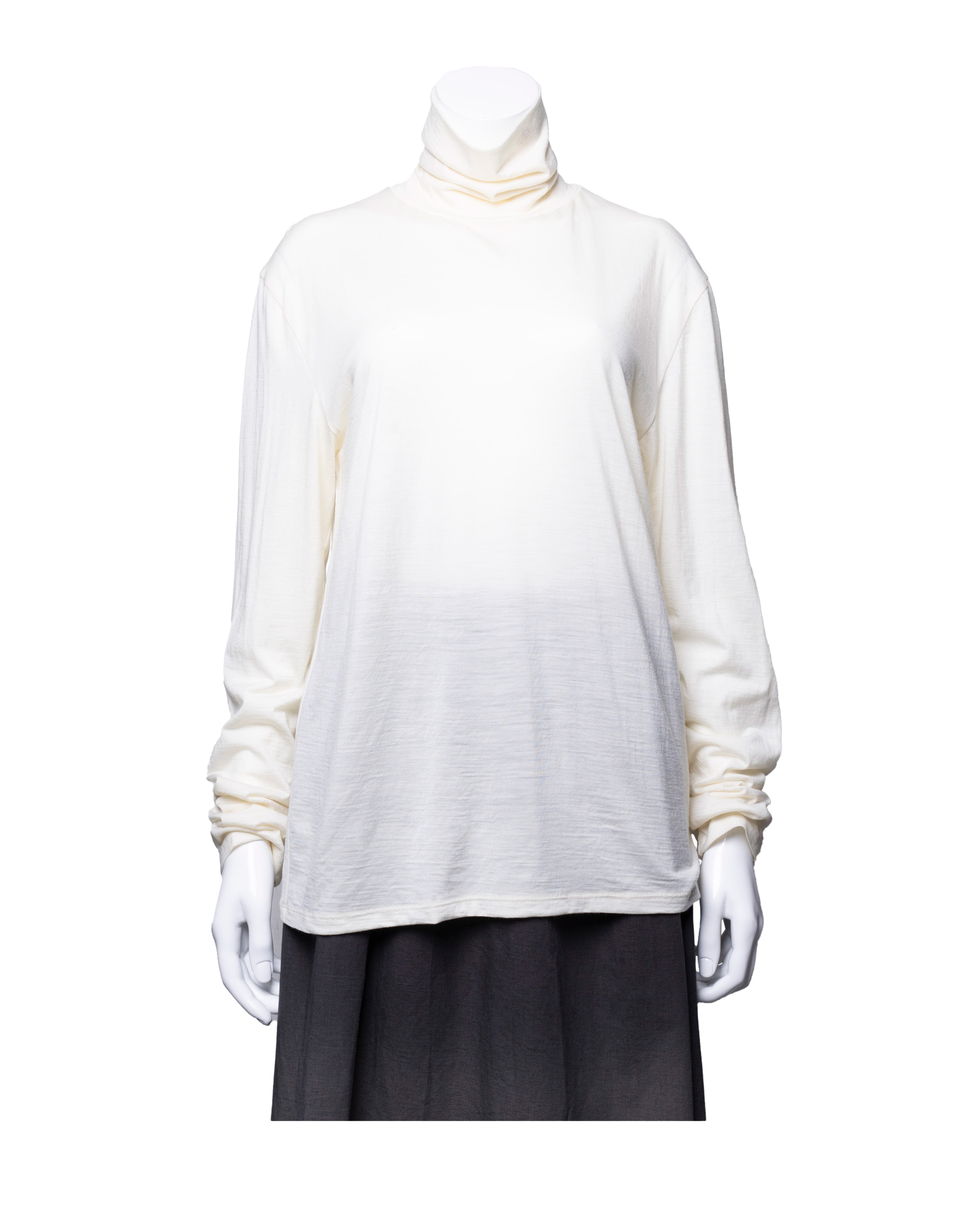 New Zealand Merino wool   High Neck C&S #Eclu