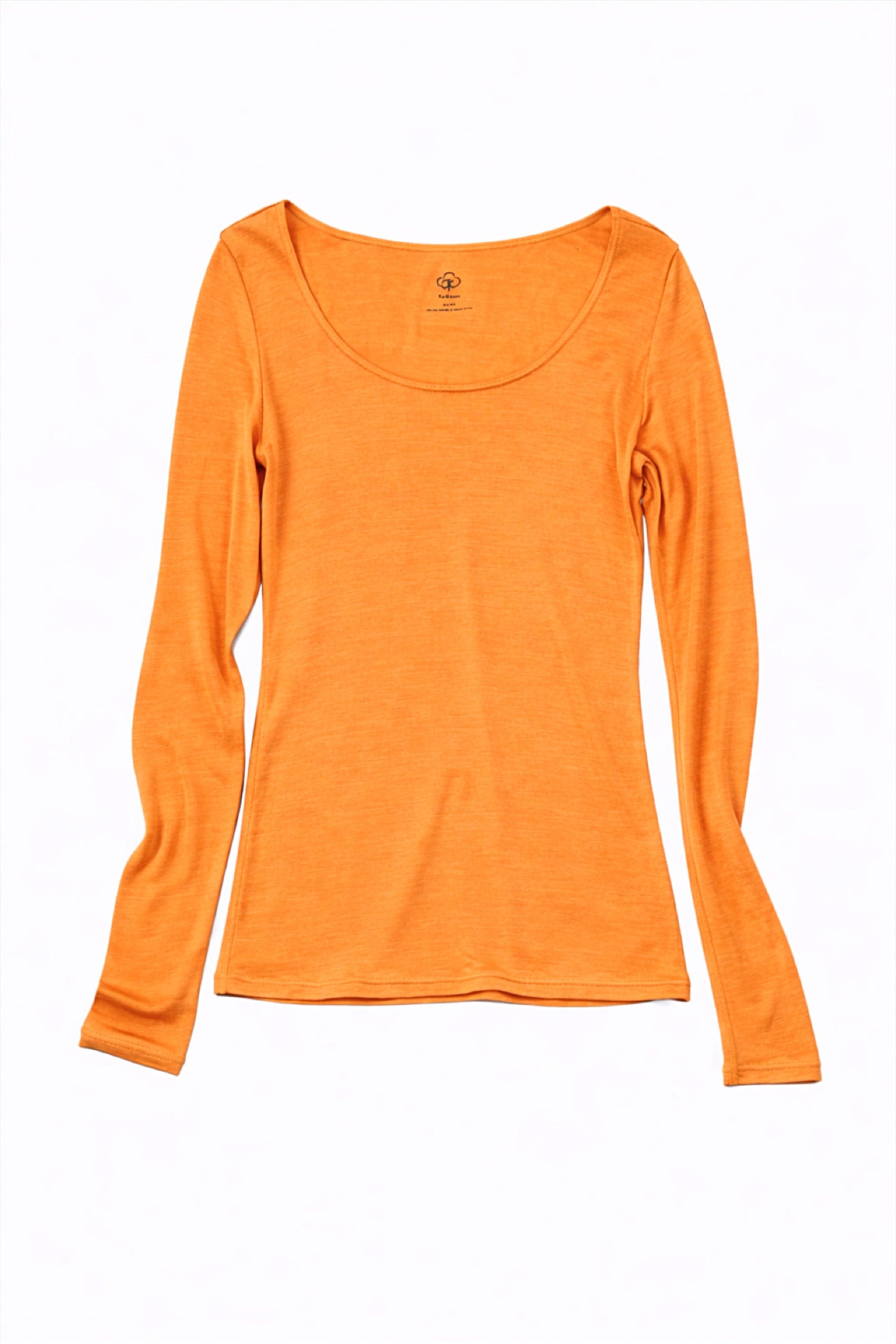 Washable Silk Long Sleeve C&S #Orange