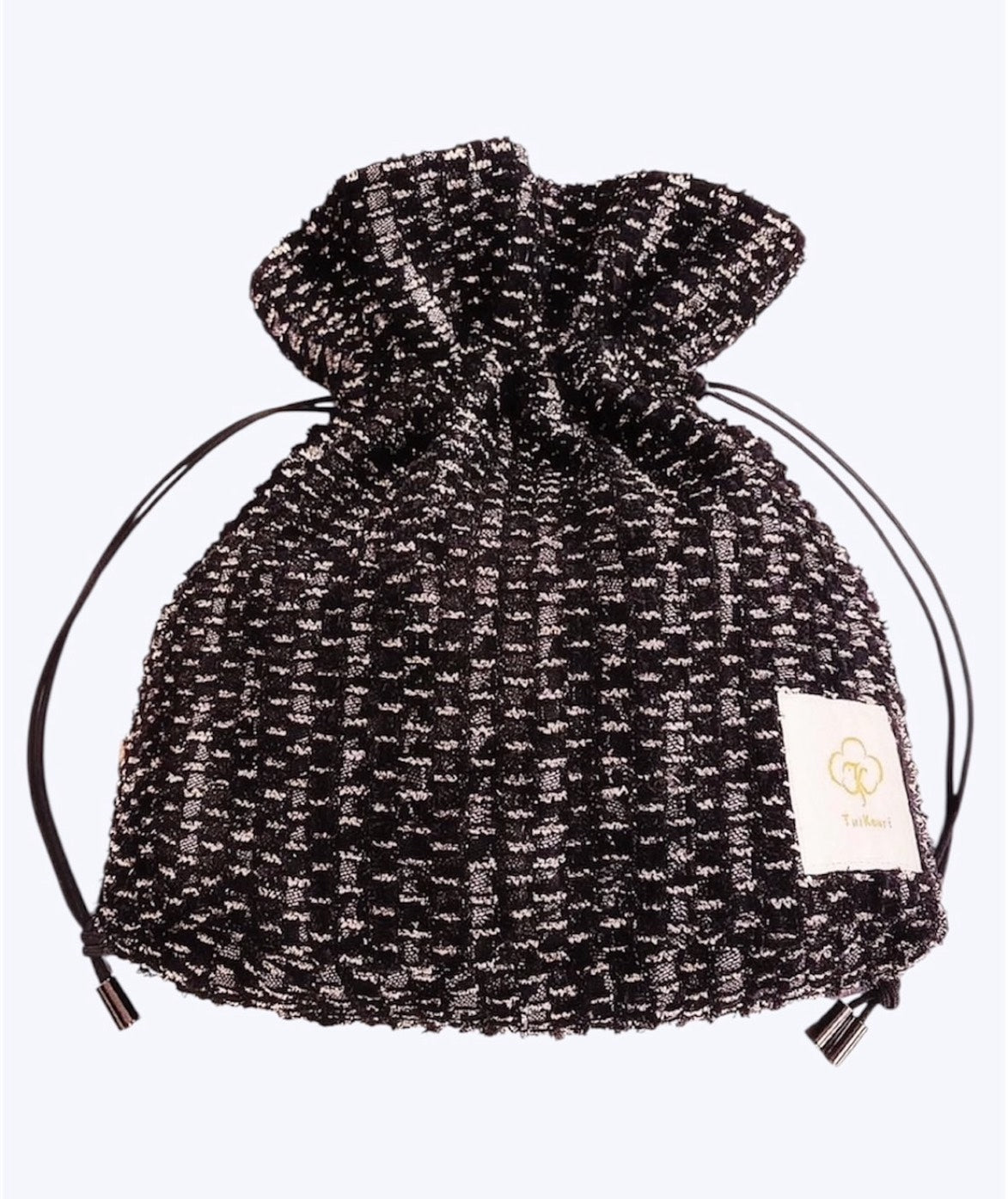 巾着BAG #Black×Silver